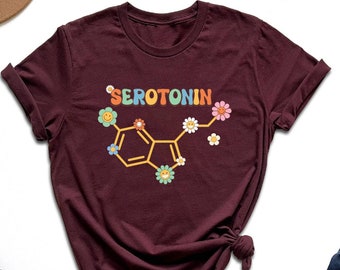 Serotonin Shirt, Mental Health Awareness Shirt, Anxiety Shirt, Good Vİbes Shirt, Happyness Tshirt, Gift For Therapist, Mental Health Matters
