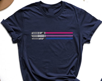 Subtle Bisexual Shirt, Bisexual Flag Colors Shirt, Lightsaber Subtle Shirt, Discreet Bisexuality Gift, Subtle Pride Shirt, Transgender Shirt