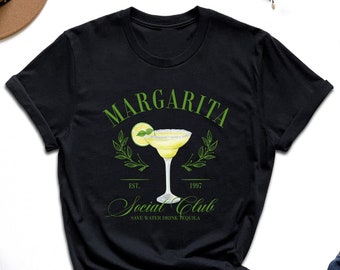 Margarita Social Club Shirt, Gift For Margarita Lover, Cocktail Drinker Shirt, Girls Weekend Shirt, Bachelorette Party Gift, Summer Trip Tee