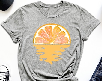 Orange Fruit Shirt, Orange Lover Gift, Summer Orange Shirt, Gardening Shirt, Winter Fruit Shirt, Cottagecore Citrus Shirt, Farmer Market Tee