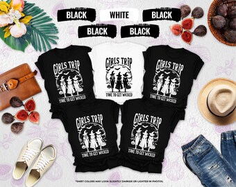 Girls Trip 2025 Shirts, Girls Vacation Shirt, Halloween Shirt, Witch Tees, Halloween Girls Weekend Shirt, Girls Trip Witch Halloween Travel