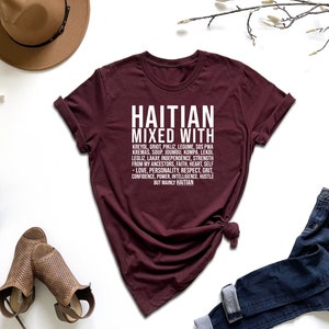 a t - shirt with the words, hat, jeans, and a pair of
