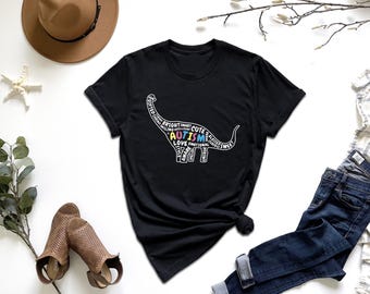 Autism Dinosaur Shirt, Autism Acceptance Shirt, Autism Awareness Shirt, Proud Autistic Shirt, Autism Mom Shirt, Neurodiversity Dino Tee, Mom