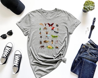 Insect Shirt, Cottagecore Shirt, Bug Lover Shirt, Gift For Insect Lover, Beetle Shirt, Entomologist Shirt, Nature Lover Gift, Entomology Tee