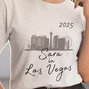 Personalized Las Vegas Trip Shirt Hoodie Sweatshirt | Custom Vegas Travel Gift | Las Vegas Visit Year & Name | Custom Souvenir Tee