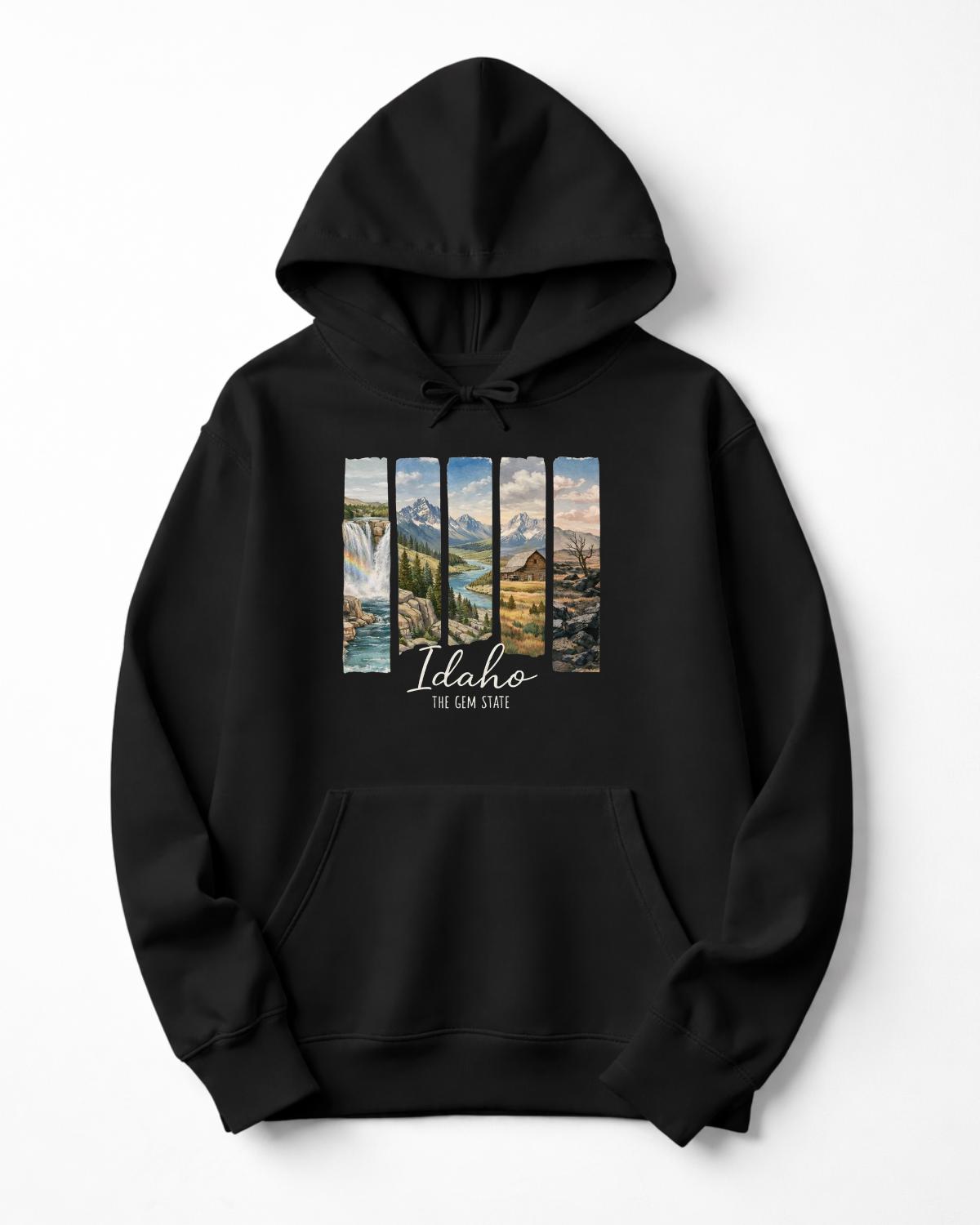 Idaho Sweatshirt Vintage Landscape the Gem State Scenic Hoodie