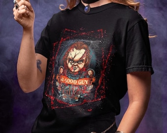 Comfort Colors® Halloween-shirt | T-shirt met spookachtige horrorfan | Griezelig leuk herfst-T-shirt | Halloween-cadeau