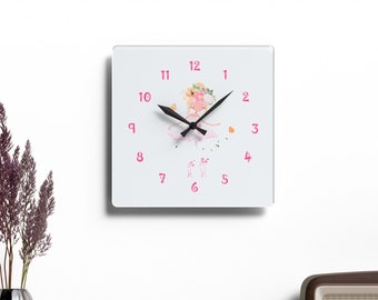 Ballerina-Acryl-Wanduhr, Kinderzimmer-Wanduhr, Kinderzimmer-Thema, Geschenk für die erste Mutter, Kinderzimmer-Dekoration