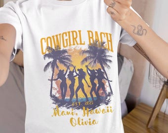 Personalized Cowgirl Bachelorette Party Shirt | Western Dancing Cowgirls Tee