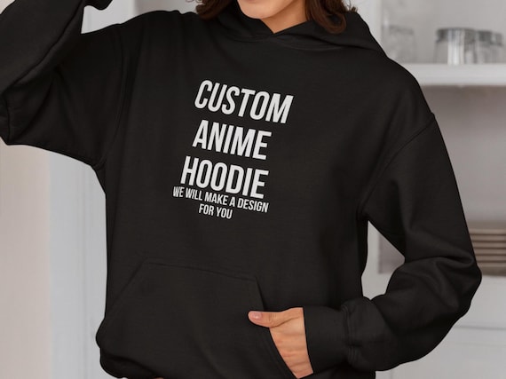Custom Anime Hoodie, Personalized Anime Sweatshirt, Custom T-Shirt, Gildan 5000 18000 18500, Your Character or Scene Design Gift
