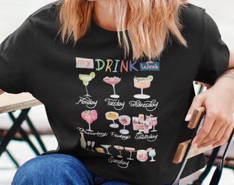 My drink week Crop Tee | Funny Shirt | Funny gift for friends