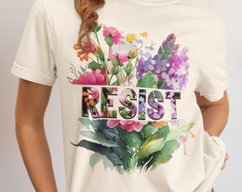 Camiseta con estampado floral resistente – Apoyo a los Parques Nacionales, Camiseta de colores cómodos