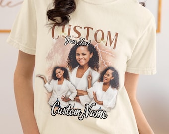 Camiseta pirata vintage personalizada, camiseta con cara personalizada, camiseta personalizada para novio o novia, regalo de cumpleaños con collage de fotos retro