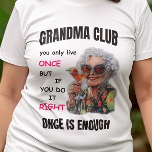 Grandma club Shirt/Sweatshirt/Hoodie | Personalized Dirty 60 Tee | Social Club Cocktail Design