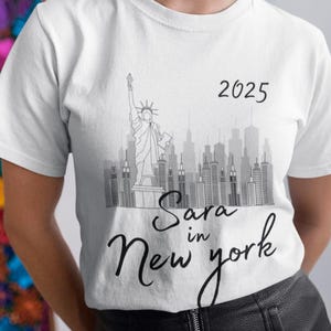 Personalized New York Trip Shirt Hoodie Sweatshirt | Custom NYC Travel Gift | New York Visit Year & Name | Custom City Souvenir Tee