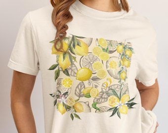 Camisa Vintage Lemon Graphic Comfort Colors – Top veraniego estilo cottagecore