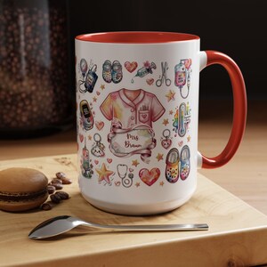 Custom Nurse Mug 11oz 15oz | Personalized Nurse Gift Coffee Cup | Cute Nursing Student Mug | RN Medical Mug with Name | Nurse Appreciation