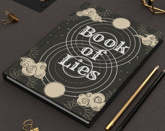 Book of LIes Hardcover Lined Journal Matte Funny Gift