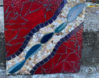 Natural Flow Mixed Media Mosaic Wall Hanging