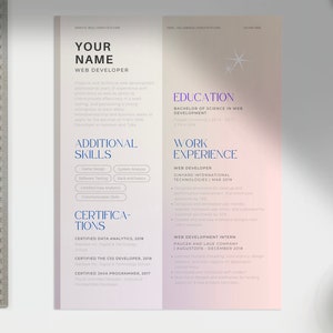 Editable Professional Resume Template Customizable Canva image 2