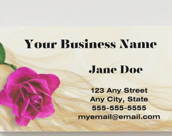 Editable Rose Business Card Printable Business Card Canva