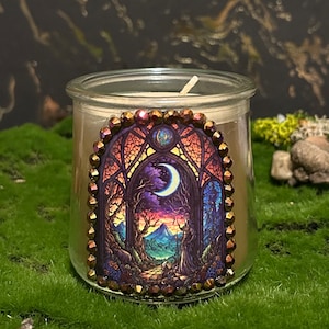 Moon Portal Tan Candle