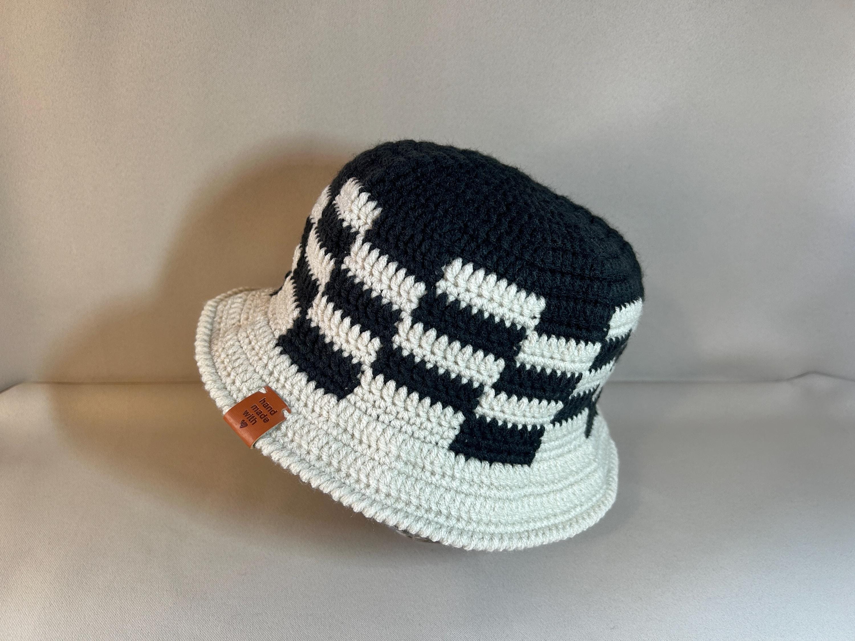 Two-tone Crochet Bucket Hat - Etsy display picture 1