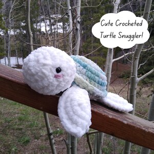 Crocheted Turtle Snuggler: Plush Polyester Toy