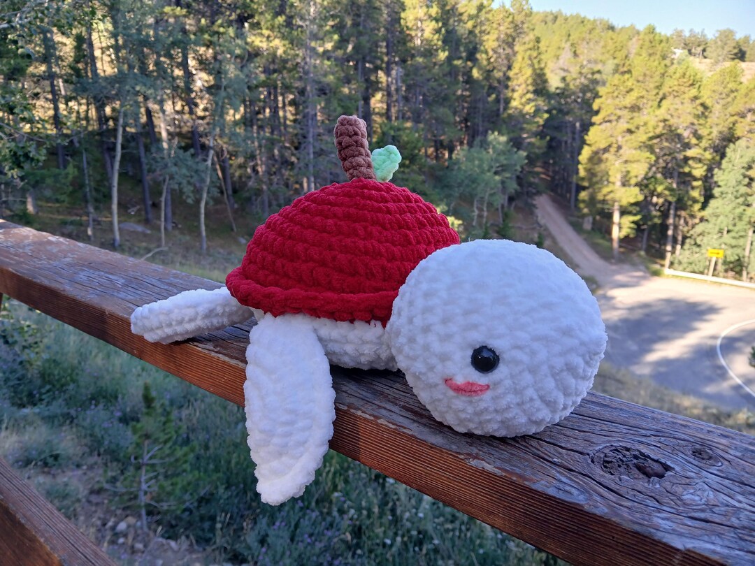 Crocheted JUMBO Apple Turtle | Berry Cute Turtle | Made to Order - Etsy