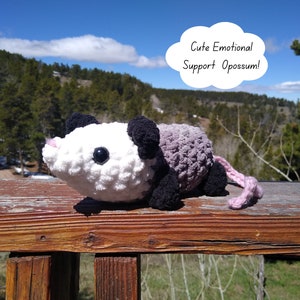Cute Crochet Emotional Support Opossum