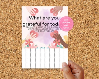 Gratitude activity, bulletin board decor, school counselor, classroom activity, church gratitude printable, tear off flyer