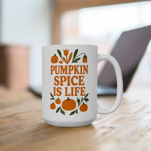 Pumpkin Spice Ceramic Mug: Cozy Fall Coffee Cup