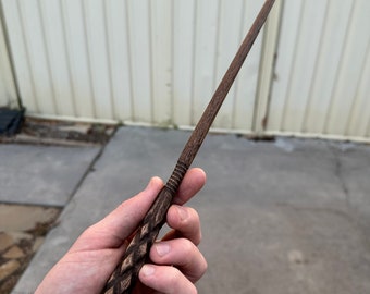 Ash Wand - 16" - Stiff - Handmade Wooden Wand - Unique Design