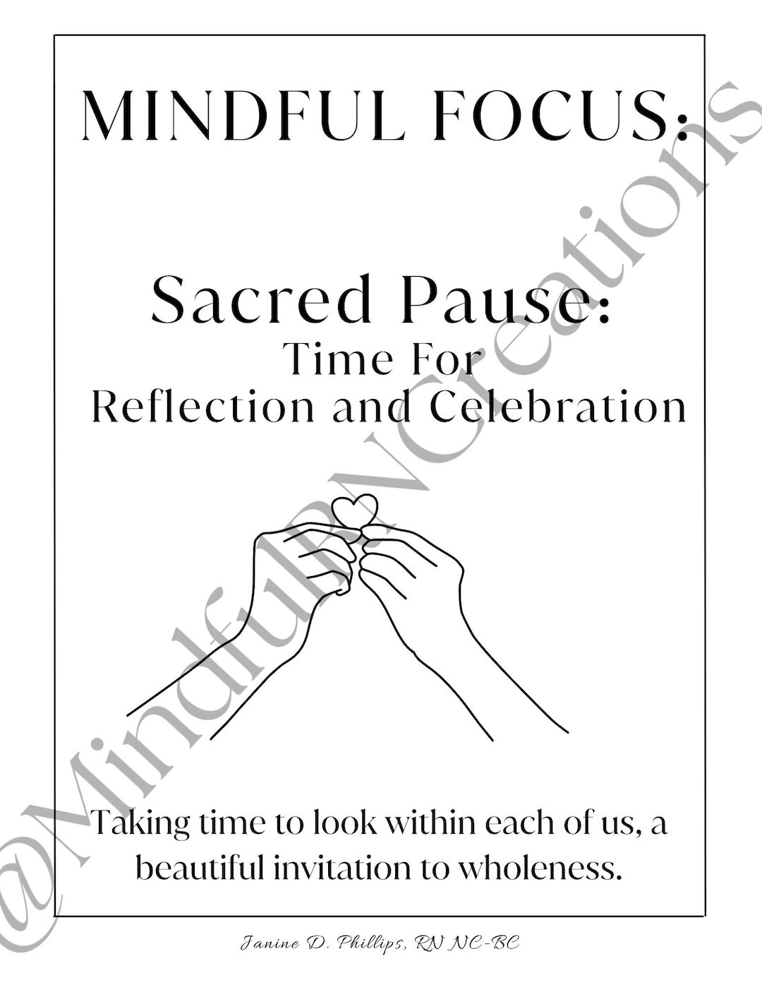 Pause For Reflection Mindful Focus: Sacred Pause, a Time for Reflection and Celebration - Etsy