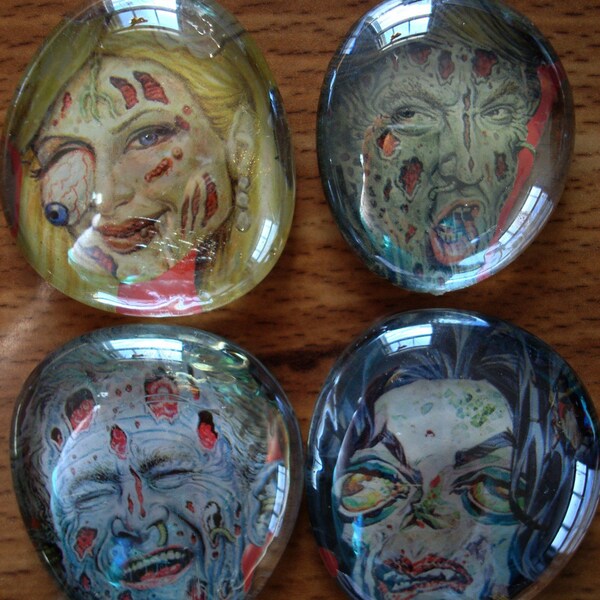 EyeScream - HOLLYWOOD ZOMBIES set of 4 large round magnets