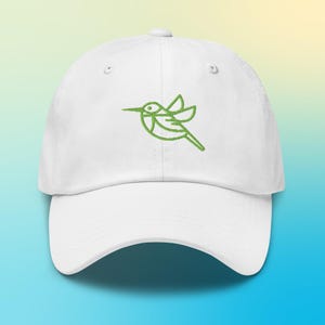 Chapeau colibri brodé Chapeau papa colibri Chapeau colibri unisexe Chapeau papa réglable Chapeau oiseau brodé amusant Chapeau amoureux colibri