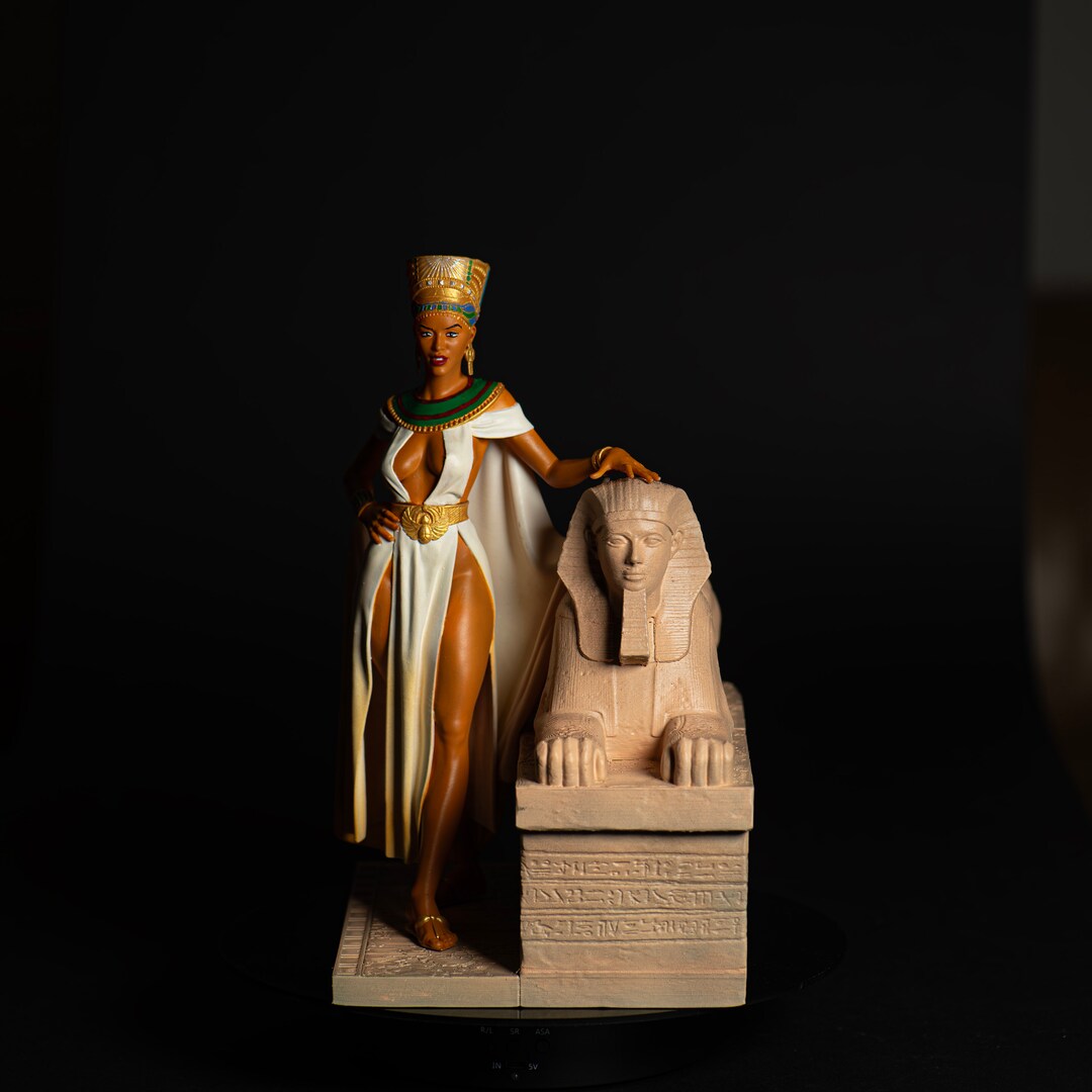 Nefertiti Statue Custom Model Hand Painted Figure High Quality 3D ...