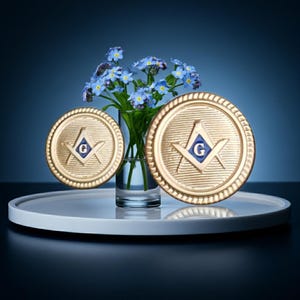 Freimaurer Blazer Jacke Buttons Rund S & C Freimaurerei