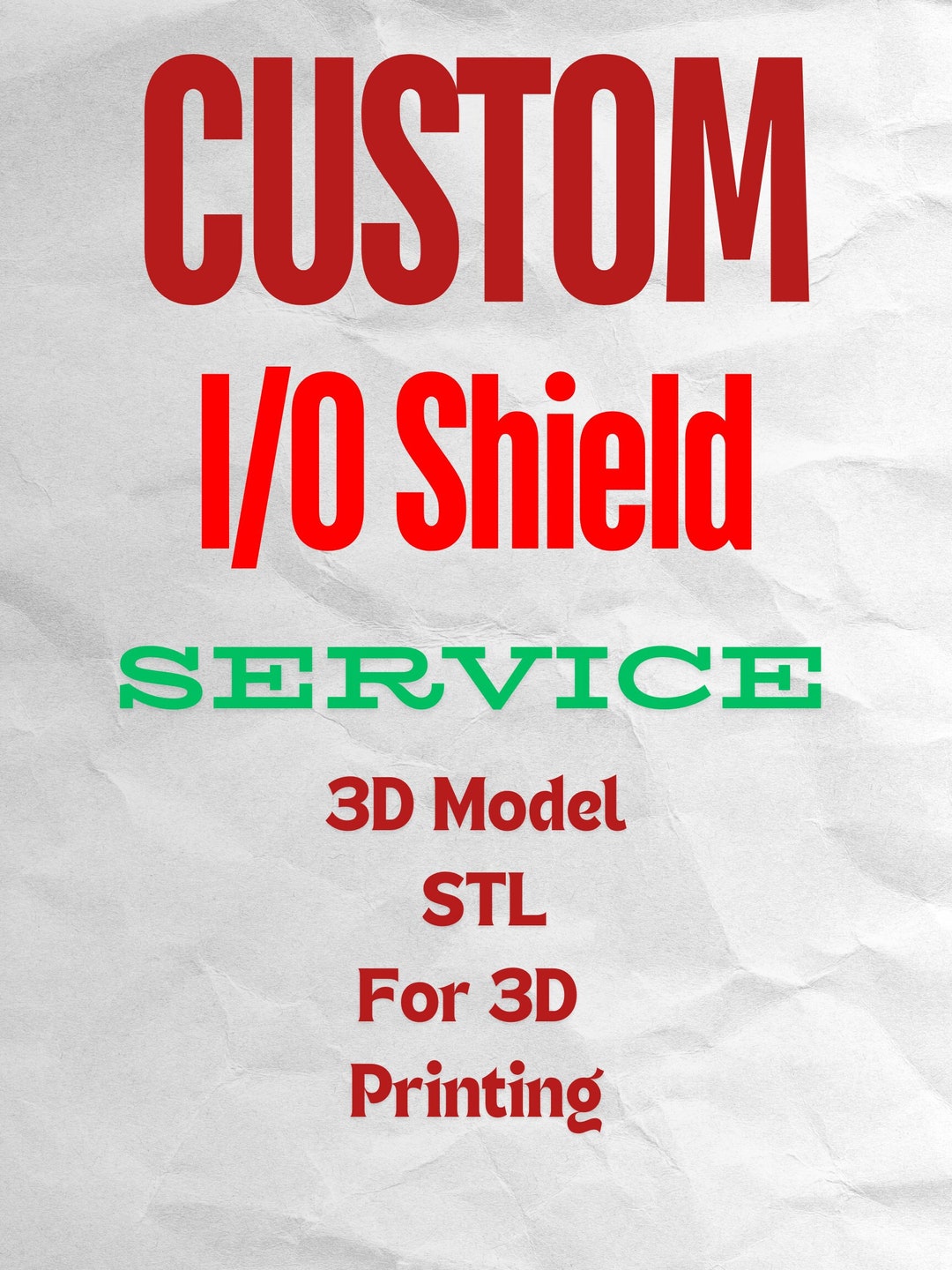 I/O SHIELD CUSTOM STL for 3D Printing - Etsy