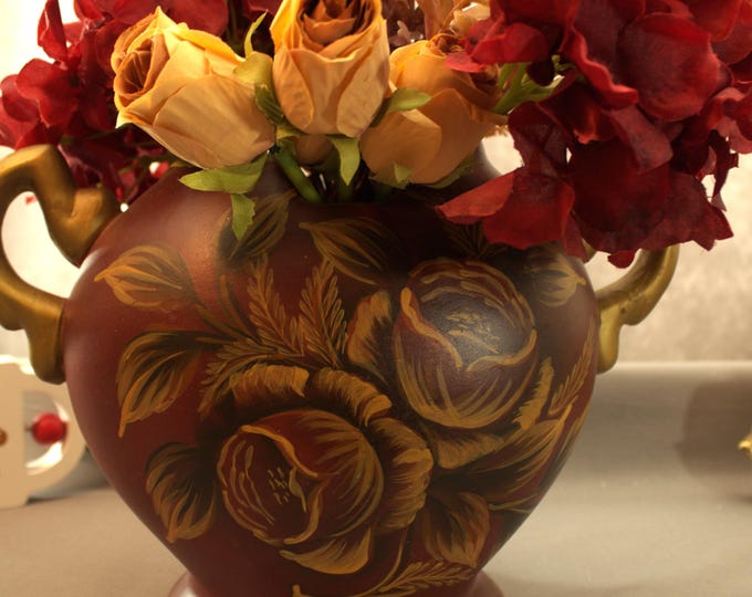 Autumnal Elegance Centerpiece, Hydrangea & Beige Roses, Neutral Fall Artificial Floral Arrangement, Dining Table Decor