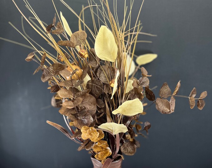 Keepin' it Neutral, earth tone arrangement, Eucalyptus, desert grasses, reeds faux flower arrangement, high quality fake flowers