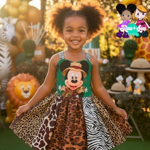 Kleid Maus Safari Mohn