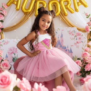 strapless open back dress Girls Inspired Princess Dresses #6 / 3T