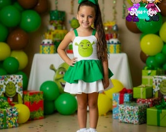 Vestido de amapola de ogro verde