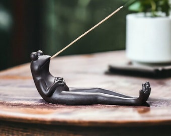 Laying Frog Incense Holder | Frog Incense Holder | Novelty Incense Holder | Animal Incense Holder  | Boho Incense Holder | Boho Decor | Gift