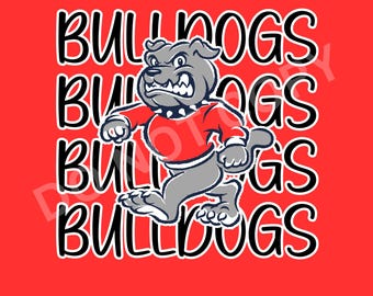 Stacked Bulldog PNG File, Digital Download.