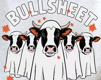 Bull Sheet PNG, Halloween Png, Bull Png, Ghost Cows Png, Funny Cow Png, Fall Png, Cow Lover Png, Spooky Season Png, Instant Download