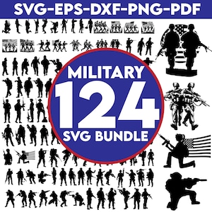 Military SVG Bundle, Soldier Clipart, Military Cut Files, Soldiers Svg, Army Svg, Soldiers Silhouette, Military Silhouette, Military Svg,Png