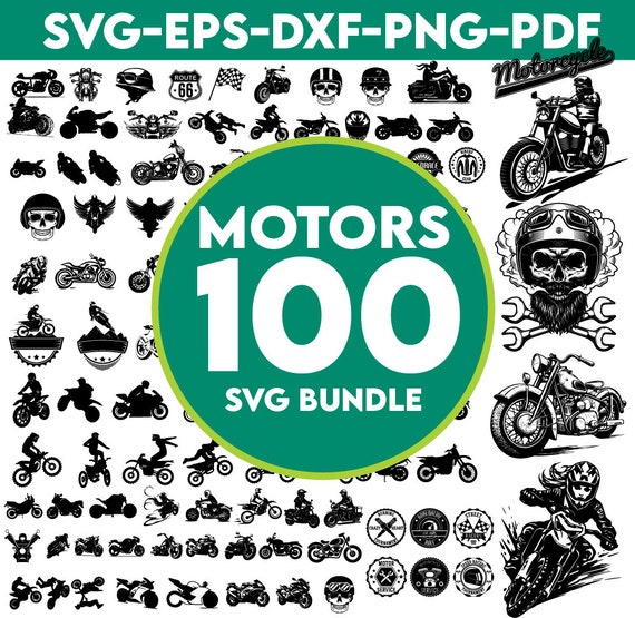 100 Motorcycles Bundle SVG, Moto SVG,PNG instant digital downloads,Classic Motorcycle Cut File For Cricut,pdf,dxf,eps