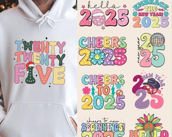 Happy New Year SVG Bundle, New Year Svg File, New Year Shirt Design, New Year Outfit Svg, NY 2025 SVG File, NewYear Svg, Svg craftor